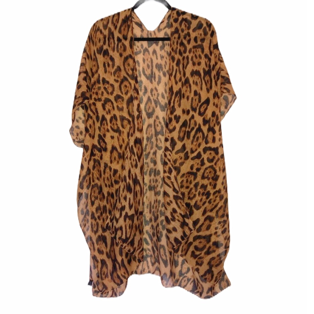 Animal Print Kimono Cover Up